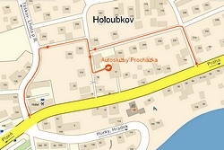 Autoslužby Procházka - mapa